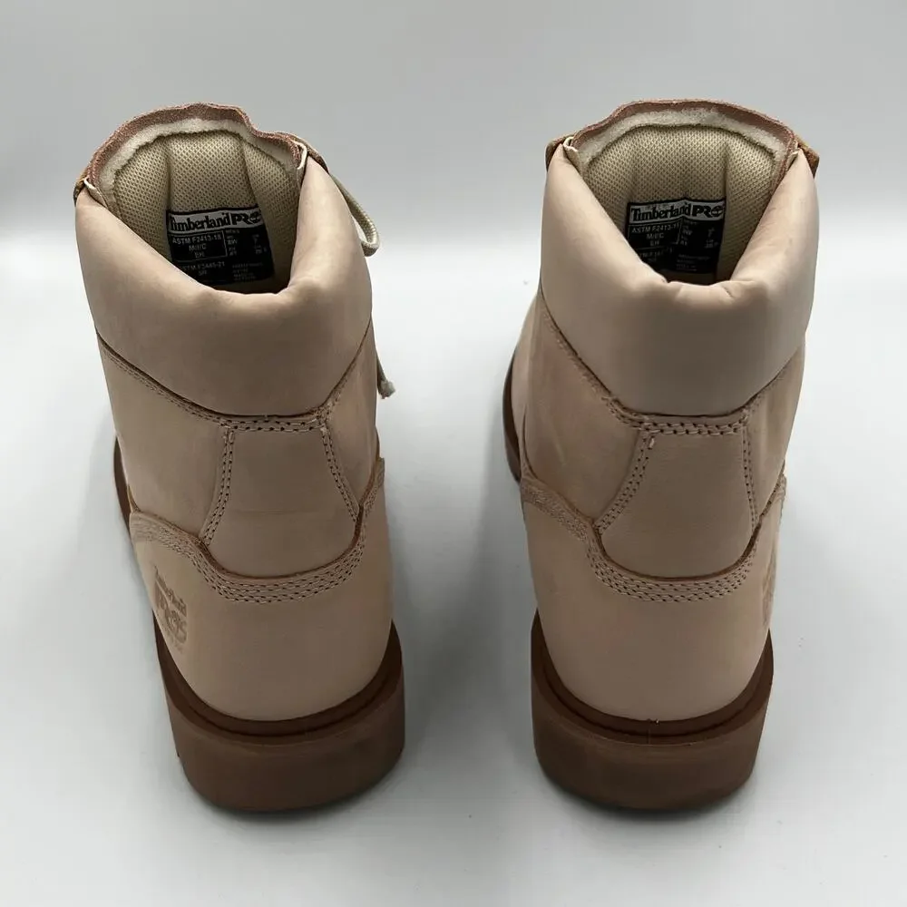 NWB Timberland Pro 6 Sawhorse Safety Toe Boots Pink Nude Unisex Size W10 M8 - Picture 5 of 9